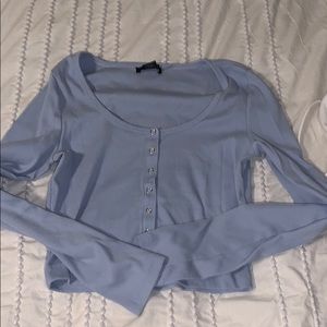 Baby blue crop top